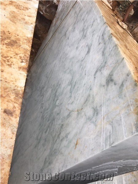 White Green Vein Marble Blocks