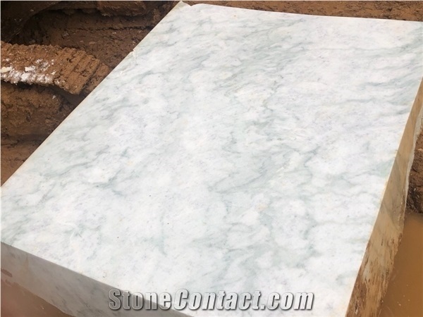 White Green Vein Marble Blocks
