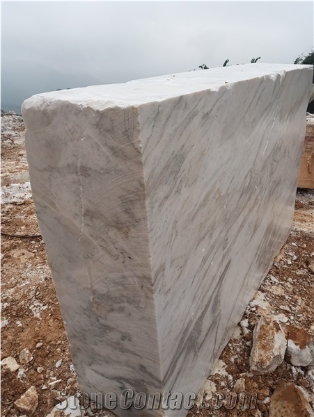 White Grey Green Vein Marble Blocks