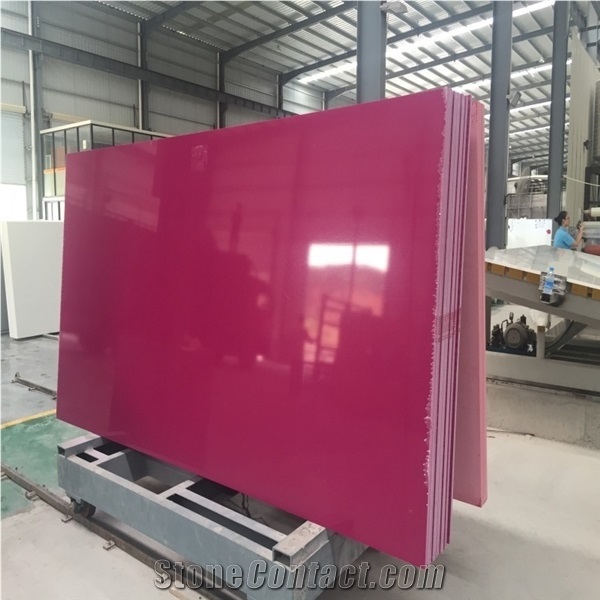 Sparkling Red Quartz, Red Quartz Slabs