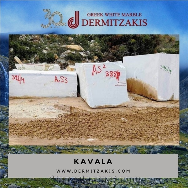 Kavala Semi White Extra Marble Slabs & Tiles
