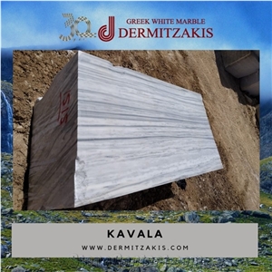 Kavala Semi White Marble Slabs & Tiles, Blocks & Cut-To-Size