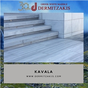 Kavala Semi White Marble Slabs & Tiles, Blocks & Cut-To-Size
