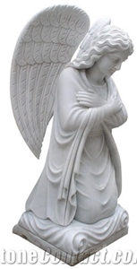 Garden Home Decoration Angel White Marble Statue Sculptures