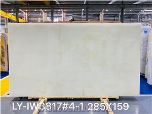 Snow White Jade Stone Art Slab Onyx For Construction Wall