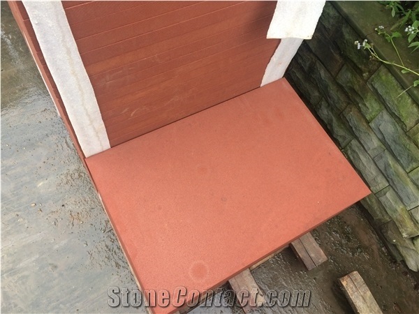 China Red Sandstone Exterior Wall French Pattern Tile