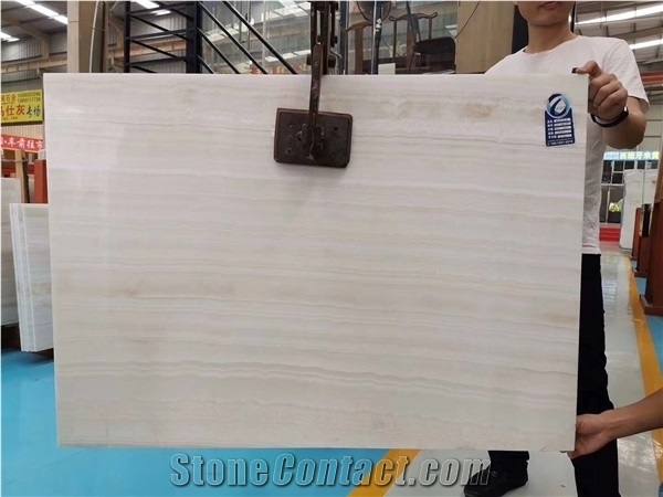 White Tiger Onyx Straight Texture Vein Cut Slab