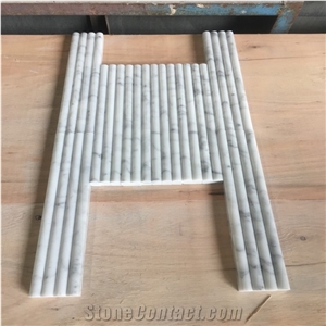 Carrara White Marble Molding Skirting Tile for Interior