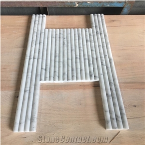 Carrara White Marble Mouldings Skirtings Borders Pencil Liner