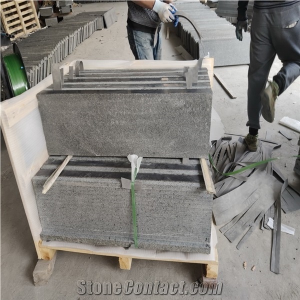 Flamed Ken Black Granite Tiles Pool Coping Pavers Tiles