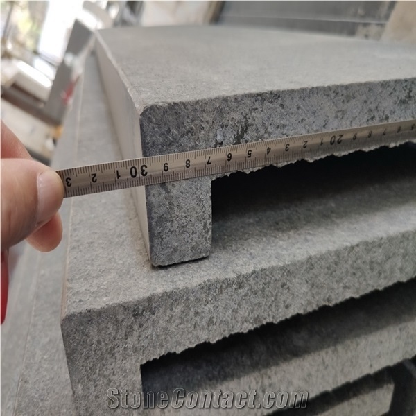 Flamed Ken Black Granite Tiles Pool Coping Pavers Tiles