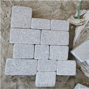 G603 Grey Granite Cobble Stone Landscape Paving Cube Stone