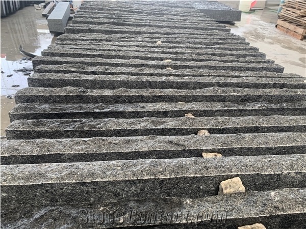 Angola Black Natural Split,Black Granite,Treads&Steps