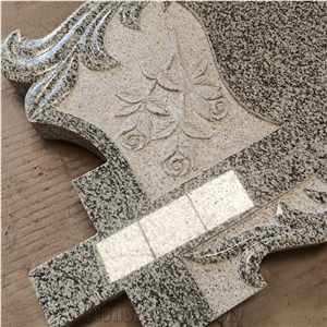 China Factory Jilin White Granite Carved Cross Monuments