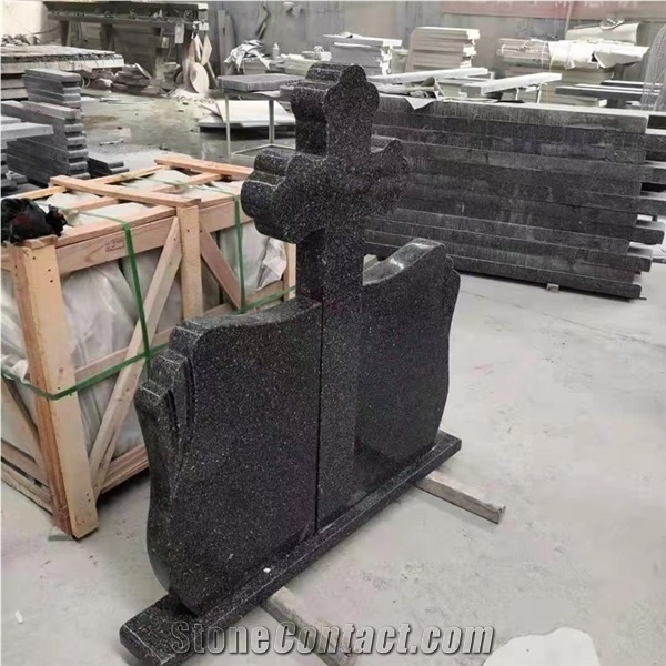 China G307 Snowflake Green Granite Cross Monument Headstones