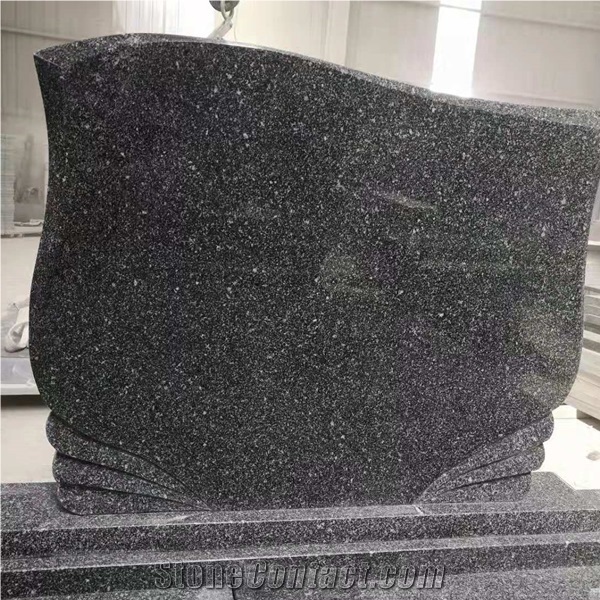 China Snowflake Green Granite Double Monuments