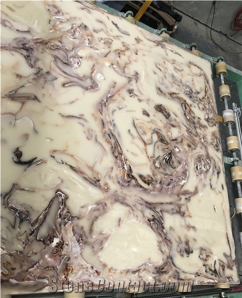 Beige Onyx Artificial Marble Slabs