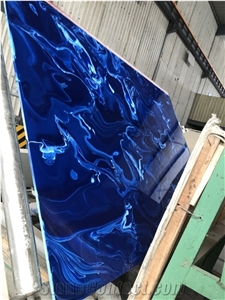 Blue Onyx Artificial Marble Slabs