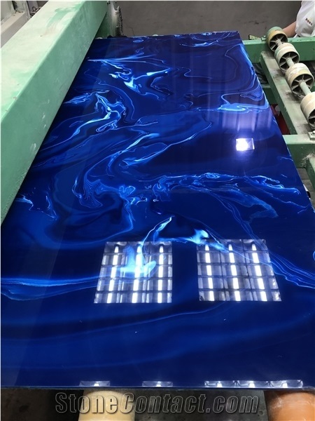 Blue Onyx Artificial Marble Slabs