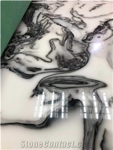 Semi-White Onyx Artificial Marble Slabs