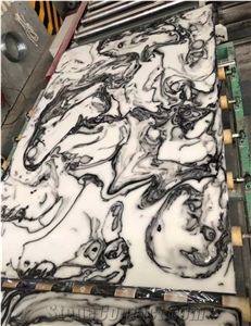 Semi-White Onyx Artificial Marble Slabs