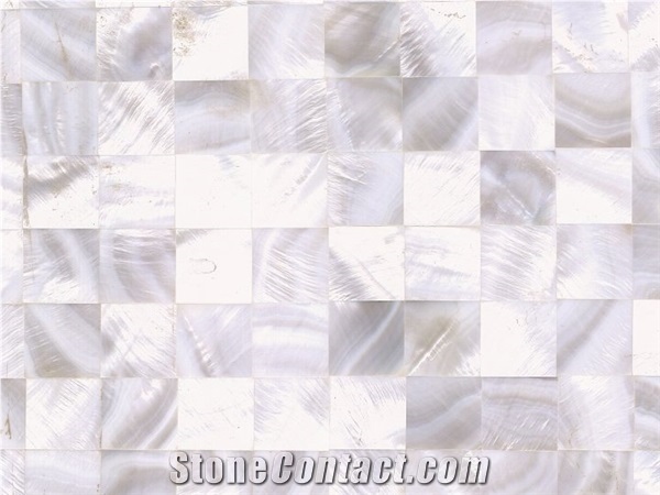 White Mother Of Pearl Semiprecious Slabs & Tiles