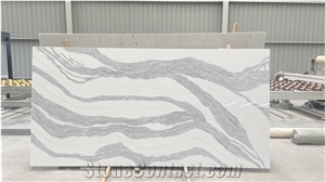 Blue Verns Amazing Blue Sky Calacatta Novo Quartz Slabs