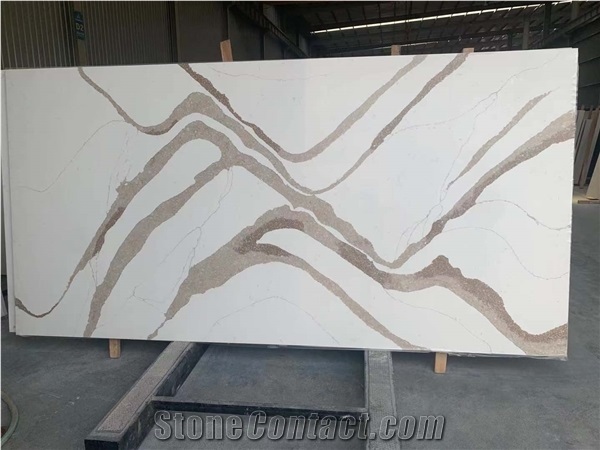 Blue Verns Amazing Blue Sky Calacatta Novo Quartz Slabs