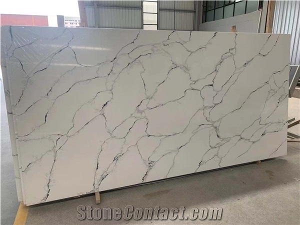 Blue Verns Amazing Blue Sky Calacatta Novo Quartz Slabs