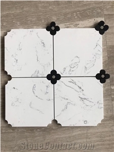 Persia Grey Marble Mosaic Tiles with White Marble