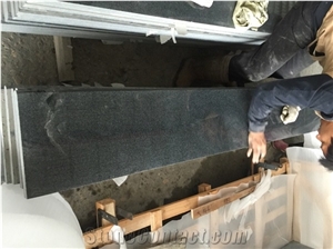 Polished G654 Sesame Black Granite for Stairs Install