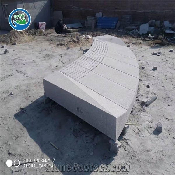 Irregular Curved Steps, Grey Granite Stair Stone