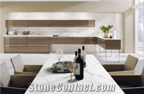 Calacatta Quartz Kitchen Countertop