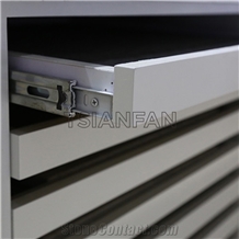 Hardwood Flooring Sample Display Rack Marble Drawer Stand
