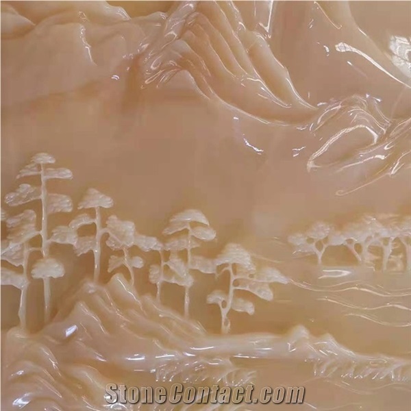 Luxury Pure Onyx Wall Statue Mural Sculpture Wall Relief
