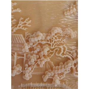 Luxury Pure Onyx Wall Statue Mural Sculpture Wall Relief