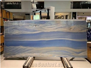 Brazil Azul Macaubas Blue Quartzite Polished Tiles & Slabs