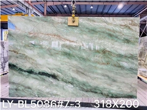 Brazil Royal Green Quartzite Polished Wall Covering Slabs
