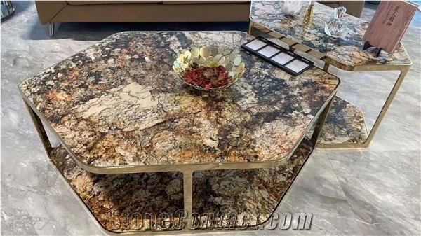 Brazil Shangri La Multicolor Polished Prefab Countertops