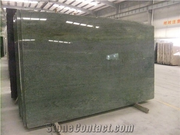Brzil Verde Savana Granite Green Polished Slabs and Tiles