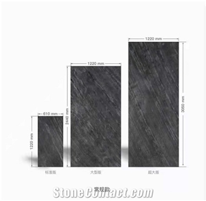G0801 Black Schist Brushed 3mm Ultrathin Recombination Slabs