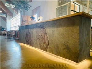 G0817 Beige Schist Brushed Ultrathin Prefab Countertops