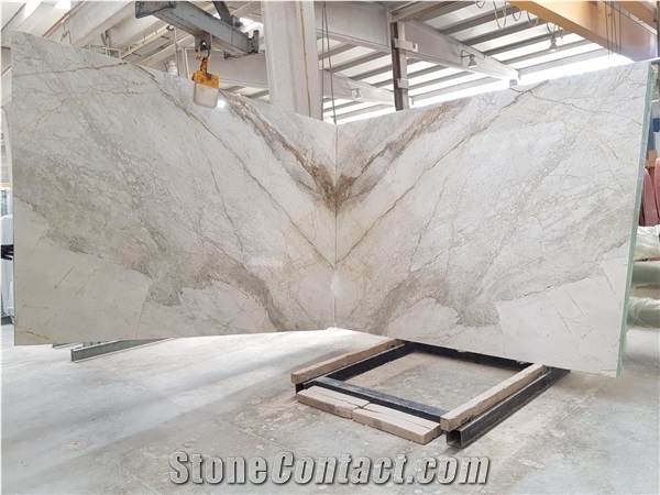 White Chocolate Marble Slabs, Calacatta White Dolomite Marble