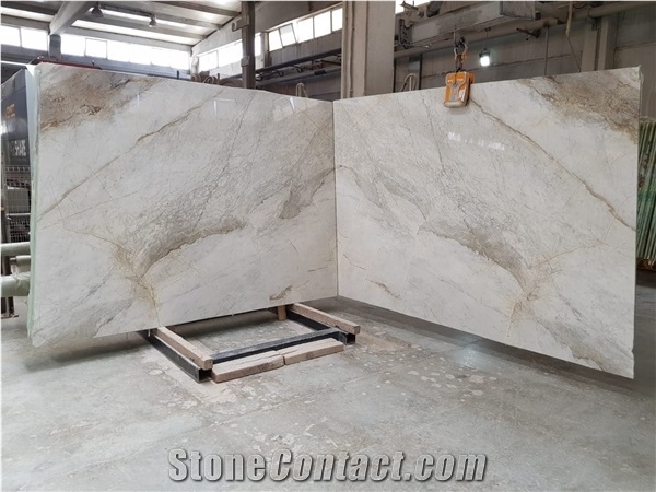 White Chocolate Marble Slabs, Calacatta White Dolomite Marble