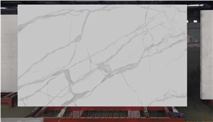 Calacatta White Nano Stone Crystallized Glass Stones Slabs