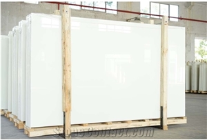 Pure White Nano Stone Crystallized Glass Stone Panel