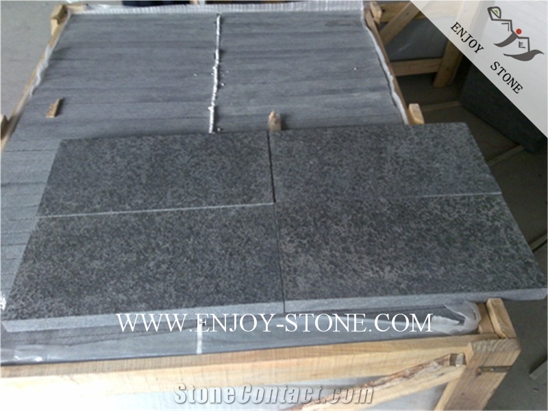 Exfoliated / Flamed Raven Black G684 Wall Cladding