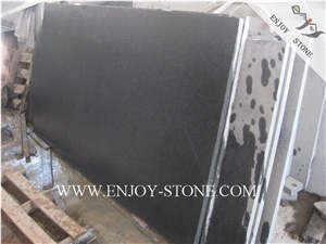 Flamed / Exfoliated Raven Black G684 Slabs, Large Size Tiles