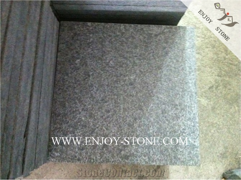 Flamed Raven Black G684 Fuding Black Basalt Tiles