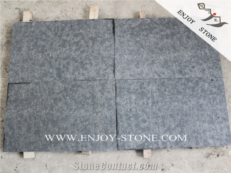 Mongolia Black Basalt Flamed Tile